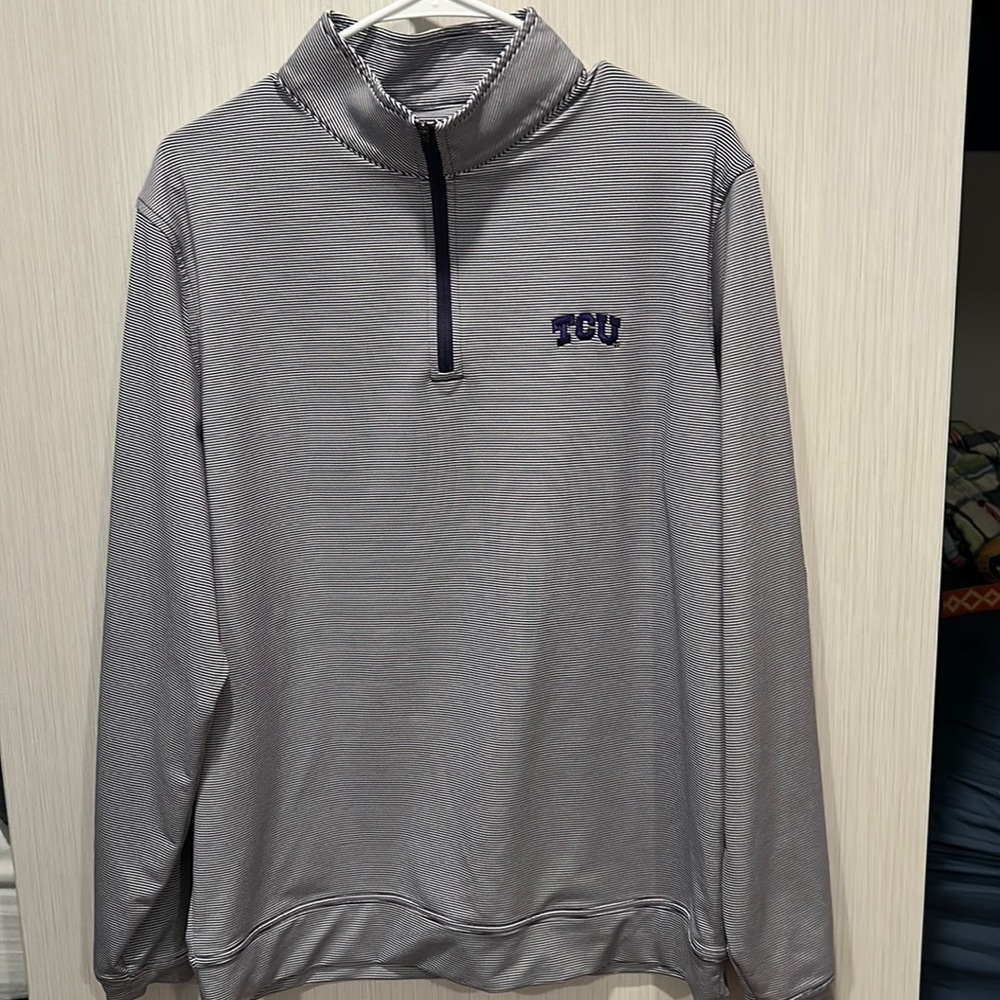 Men’s Peter Millar TCU Summer Comfort Quarter-Zip